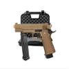 GoldenBall & Eagle Steel 1911 OPS-MRP Hi-Capa 5.1 Gas Blowback Airsoft Pistol with Case & Extra Magazine (9''/Tan) view 1