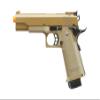 GoldenBall & Eagle Steel 1911 OPS-MRP Hi-Capa 5.1 Gas Blowback Airsoft Pistol with Case & Extra Magazine (9''/Tan) view 2