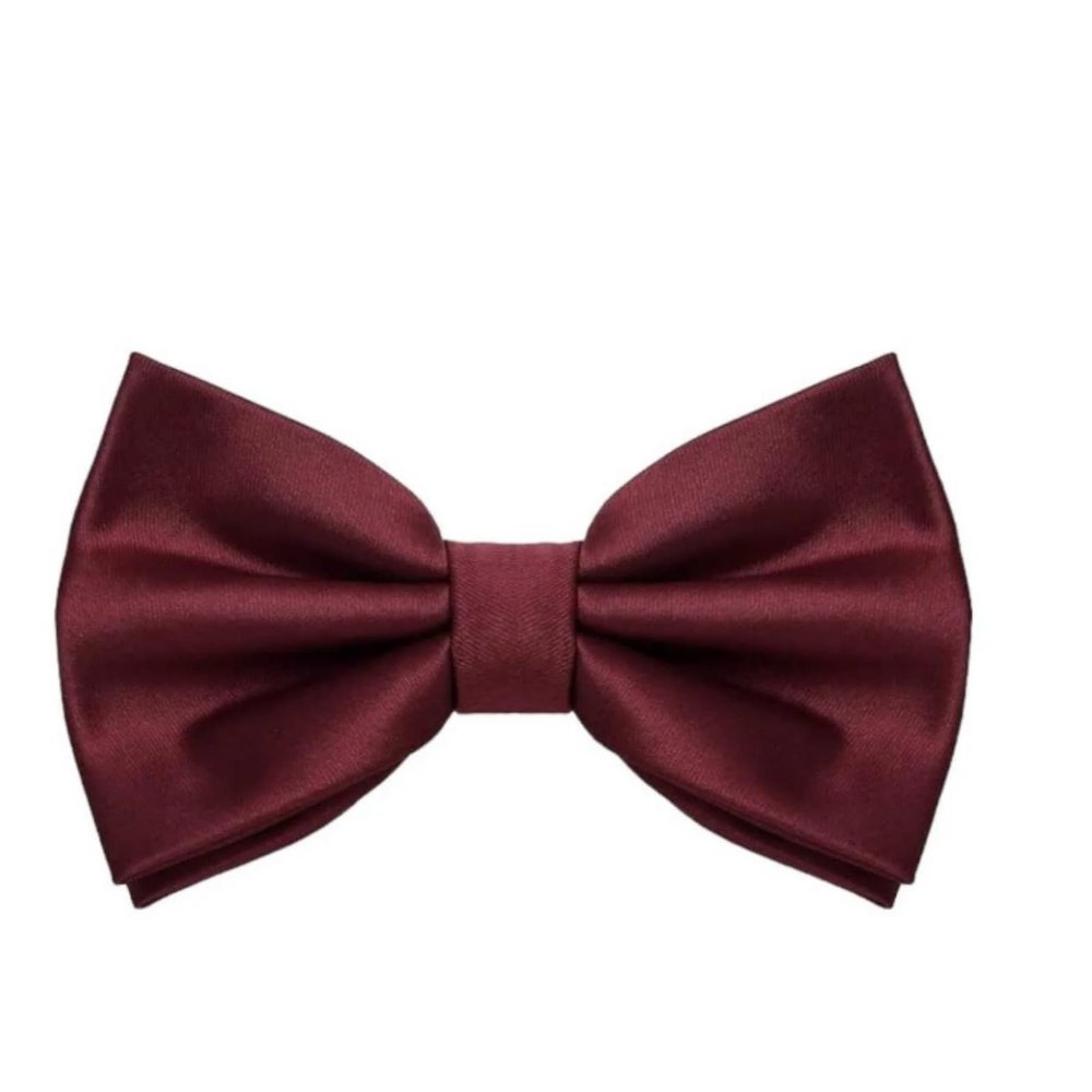 ZEYMINER Bow Tie For Men with adjustable length for Formal Dress up and Wedding Tuxedo,Classic Tuxedo Bow Tie for Boys,Double Layer (Burgundy)