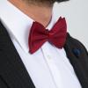 ZEYMINER Bow Tie For Men with adjustable length for Formal Dress up and Wedding Tuxedo,Classic Tuxedo Bow Tie for Boys,Double Layer (Burgundy) view 3