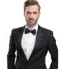 ZEYMINER Bow Tie For Men with adjustable length for Elegant Mens Bow Ties for Formal Events, Classic Tuxedo Bow Tie for Boys (Navy Blue) view 2