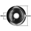 cyclingcolors 2 x Rear Wheel Flanges 40 mm 135 mm Projection Grease Chain Derailleur Cassette Cycle City Mountain Bike Road Bike Black view 3
