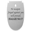 NDZ Performance Magazine Floor Base Plate for Sig P320 Series & P250 9mm .40 .357, Laser Engraved Anodized Aluminum in Silver, Made in The USA - Bible Isaiah 54:17 view 1