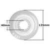 cyclingcolors 2 x Rear Wheel Flanges for Bike 40 mm 135 mm Projection Grease Chain Derailleur Cassette Cycle City Mountain Bike Road Transparent view 3