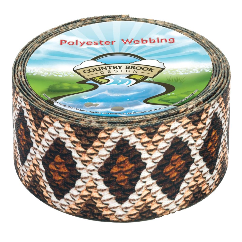 Country Brook Design - Rattlesnake Polyester Webbing (2 Inch, 50 Yards)