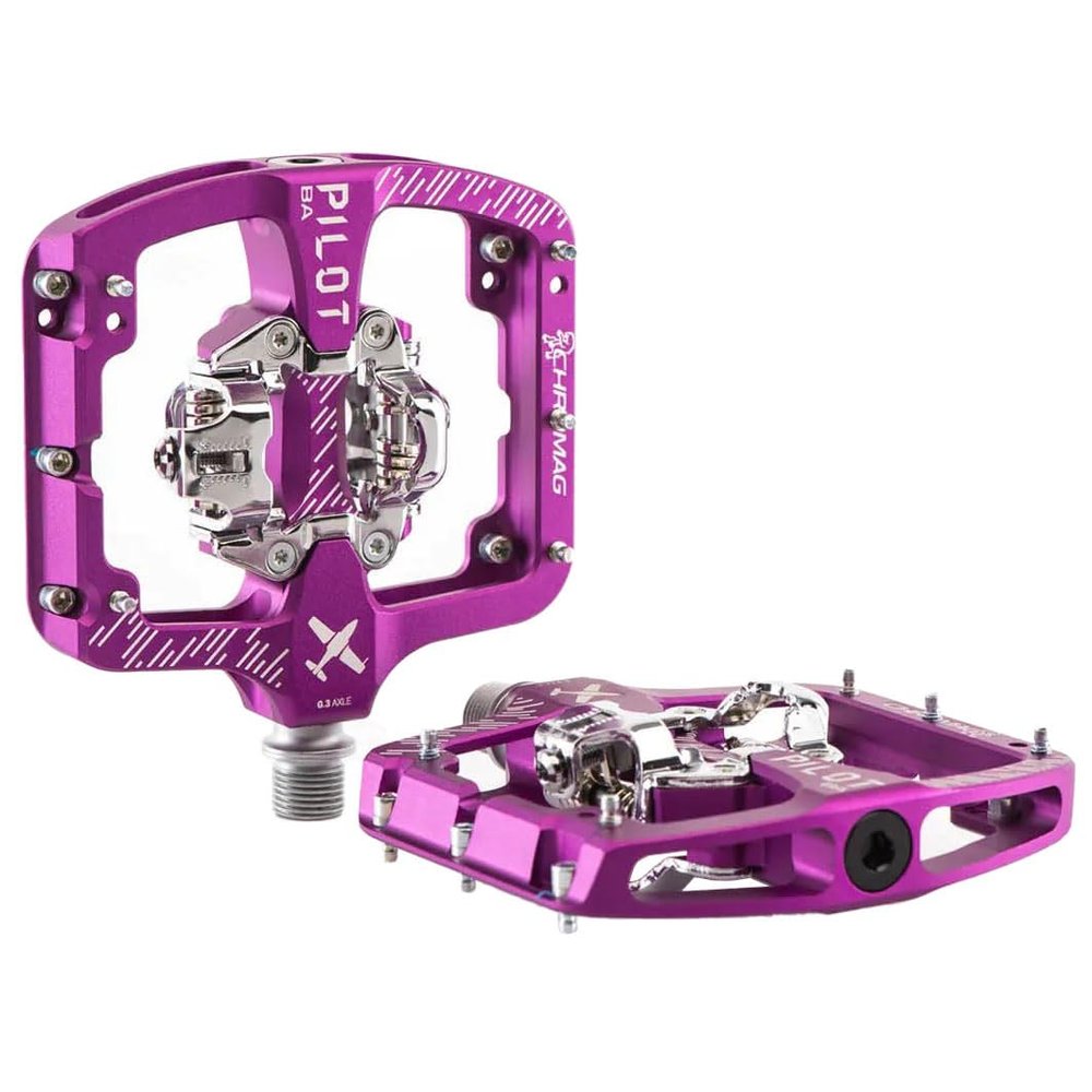 Chromag Pilot BA Pedals - Dual Sided Clipless 9/16" Purple Wide