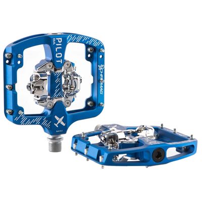 Chromag Pilot BA Pedals - Dual Sided Clipless 9/16" Blue Wide