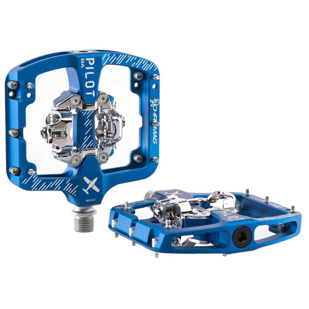 Chromag Pilot BA Pedals - Dual Sided Clipless 9/16" Blue Wide