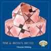 Country Brook Design - Pink and Brown Argyle Polyester Webbing Closeout (1 1/2 Inch, 20 Yards) view 2