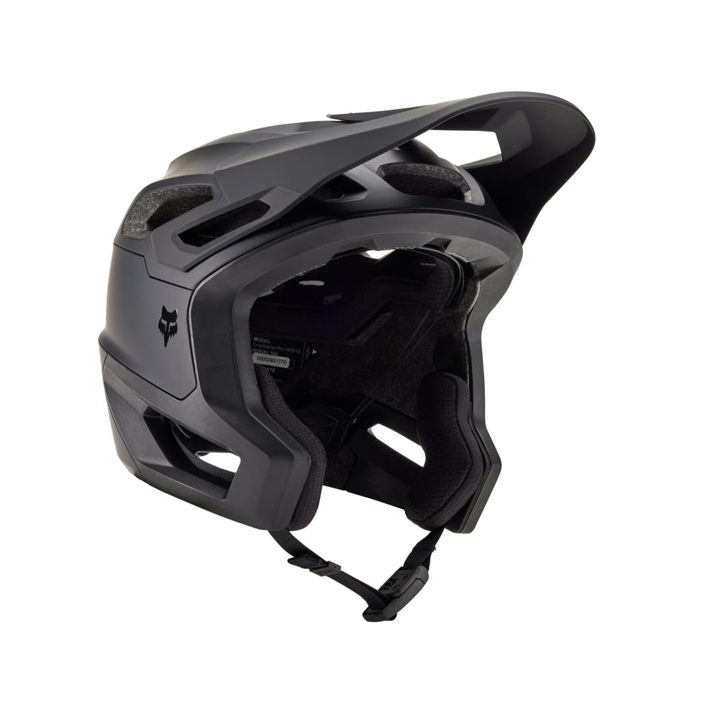 Fox Racing Dropframe Pro Mountain Bike Helmet, Matte Black, Large