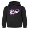 Medium Black Youth Volleyball Heart Design Gift Idea Sweatshirt Hoodie view 2