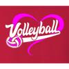 4X-Large Red Mens Volleyball Heart Design Gift Idea T-Shirt view 4