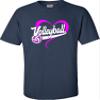 5X-Large Navy Blue Mens Volleyball Heart Design Gift Idea T-Shirt view 3