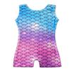 HOZIY Gymnastics Outfits for Girls 7-8 Year Old Leotard with Shorts for Kids Leo Tumbling Biketard Rainbow Mermaid Pink Purple Sparkle Gradient Colors Body Gimnasia Nina view 1
