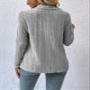 GLOPUK BOBONI Women's Jackets Autumn Waterfall Collar Open Front Coat Lightweight Fashion (Color : Light Grey, Size : X-Small) view 2