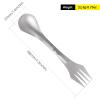 SILVERANT Titanium Spork - Camping Spoon Fork Knife Combo - 3 in 1 Camping Utensils Titanium- Camp Eating Utensil - Backpacking Spork - Lunchbox Spork - Camp Eating Utensil view 2