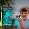 Axolotl Kids Water Bottle with 3D Glowing LED Light - 14 OZ Tritan BPA Free - Creative Ideal Travel Cup Gift for School Kid Boy Child Gamer Holiday Camping Picnic view 2