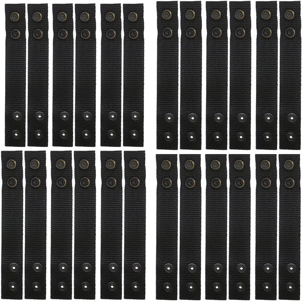 Magik 12-24 Pack Double Snap Belt Keeper Tactical Belt Security Police Belt Fixing (12 Pack)