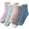 For Women Pairs Soft 5 Home Socks Sleeping Socks Socks Microfiber Fuzzy Winter Slipper Socks (Multicolor, One Size) view 1