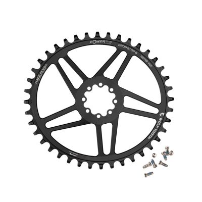 Wolf Tooth Elliptical Direct Mount Chainring - 40t SRAM Direct Mount Drop-Stop B for SRAM 8-Bolt Cranksets 6mm Offset BLK