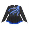 TSSOE Kids Girls Long Sleeve Sequins Printing Ice Roller Figure Skating Dress Illusion Ballet Dancewear A06 14 Years view 4