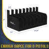 MIND&ACTION Foam Pistol Rack for Gun Safe, Gun Cabinet Accessories, Pistols Holder Storage Organizer, Revolver Firearm Handgun Rack Stand Display (2 Pack-8 Pistols Black) view 4