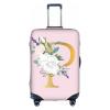 Flower Lette P Pink Luggage Cover Elastic Washable Stretch Suitcase Protector Anti-Scratch Travel Suitcase Cover for Kid and Adult S (18-21 inch suitcase) view 1