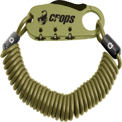 Crops CP-SPD08-33 Compact Wire Lock Q3 | 3 mm x 1800 mm 3-Digit Dial (Gravel Green)