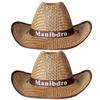 Magik 1-2 Pack Men Women Straw Cowboy Hat Summer Beach Panama Fedora Sun Wide Brim (2 Pack, Khaki) view 1