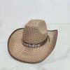 Magik 1-2 Pack Men Women Straw Cowboy Hat Summer Beach Panama Fedora Sun Wide Brim (2 Pack, Khaki) view 2