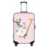 Flower Lette V Pink Luggage Cover Elastic Washable Stretch Suitcase Protector Anti-Scratch Travel Suitcase Cover for Kid and Adult L (25-28 inch suitcase) view 1