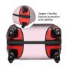 Flower Lette V Pink Luggage Cover Elastic Washable Stretch Suitcase Protector Anti-Scratch Travel Suitcase Cover for Kid and Adult L (25-28 inch suitcase) view 3