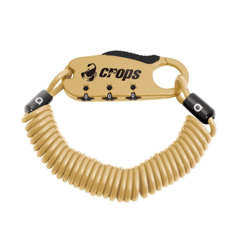 Crops CP-SPD08 Compact Wire Lock Q3 | 0.1 x 70.9 inches (3 x 1800 mm), 3 Digit Dial (Gravel Sand)