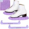 CRS Cross Ice Skate Guards, Soakers and Towel Gift Set. Essential Ice Skating Hard Guard and Soft Skate Blade Cover Accessories for Figure Skating or Hockey (Lunge Lavender, Large) view 1
