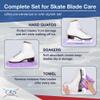 CRS Cross Ice Skate Guards, Soakers and Towel Gift Set. Essential Ice Skating Hard Guard and Soft Skate Blade Cover Accessories for Figure Skating or Hockey (Lunge Lavender, Large) view 2