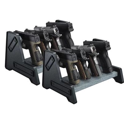 Pistol Rack,Mind and Action Deluxe Handgun Rack Stand,Pistol Display Holder for Gun Safe and Gun Cabinet(2 Pack-4 Gun Holders)