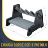 Pistol Rack,Mind and Action Deluxe Handgun Rack Stand,Pistol Display Holder for Gun Safe and Gun Cabinet(2 Pack-4 Gun Holders) view 4