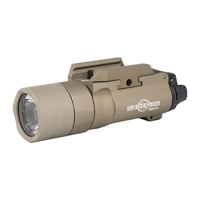SureFire X300 Turbo 500 LU High-Candela 6 V Tan WeaponLight, 66,000 Candela, 650 Lumens, Universal/Pick Mount, IPX7 Waterproof, Ambidextrous Switch (X300T-A-TN)