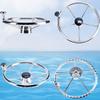 Mojiate 13 1/2 inch Boat Steering Wheel with Knob 5 Spoke 13.5 inch Stainless Steel Grip Destroyer Style Marine view 4