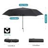 G4Free 2 Pack Folding Umbrella, 43 Inch Compact Travel Umbrella & 46 Inch UV Protection Umbrella (Black) view 2