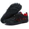 MIFAWA Barefoot Shoes Men's Black/Red, Zero Drop, Wide Toe Box, Rubber Sole, Hiking, Size 11 view 2
