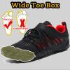 MIFAWA Barefoot Shoes Men's Black/Red, Zero Drop, Wide Toe Box, Rubber Sole, Hiking, Size 11 view 4