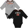 Gerber NFL Unisex Baby 2 Pack Long Sleeve Onesie Bodysuit, Team Color, 18 Months view 1
