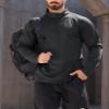 KEFITEVD Mens Quarter Zip Pullover Long Sleeve Black Sweatshirts 1/4 Golf Sweaters Thermal Fleece Athletic Shirts Black S view 2