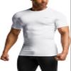 TSLA Men's UPF 50+ Quick Dry Short Sleeve Compression Shirts, Athletic Workout Shirt, Water Sports Rash Guard, Athletic Top Off White, XX-Large view 1