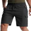 Libin Men's Hiking Cargo Shorts Lightweight Quick Dry Athletic Casual Shorts for Golf Outdoor Active Zipper Pockets, Black, 3X-Large view 1