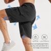 Libin Men's Hiking Cargo Shorts Lightweight Quick Dry Athletic Casual Shorts for Golf Outdoor Active Zipper Pockets, Black, 3X-Large view 2