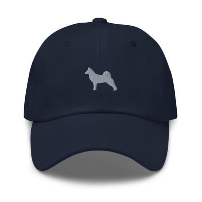 Norrbottenspets hat, Embroidered Unisex Baseball hat, Norrbottenspets Gifts, Dog mom dad hat. Navy