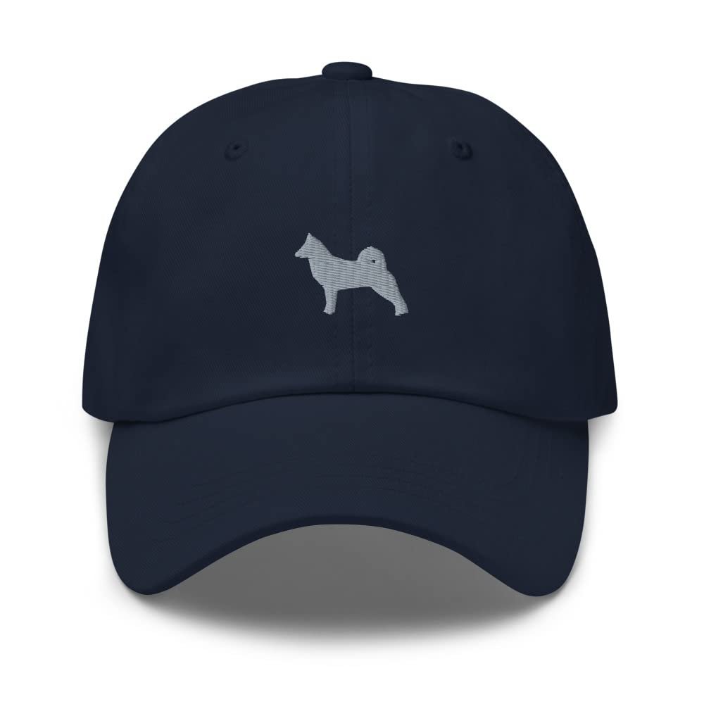 Norrbottenspets hat, Embroidered Unisex Baseball hat, Norrbottenspets Gifts, Dog mom dad hat. Navy