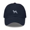 Norrbottenspets hat, Embroidered Unisex Baseball hat, Norrbottenspets Gifts, Dog mom dad hat. Navy view 1